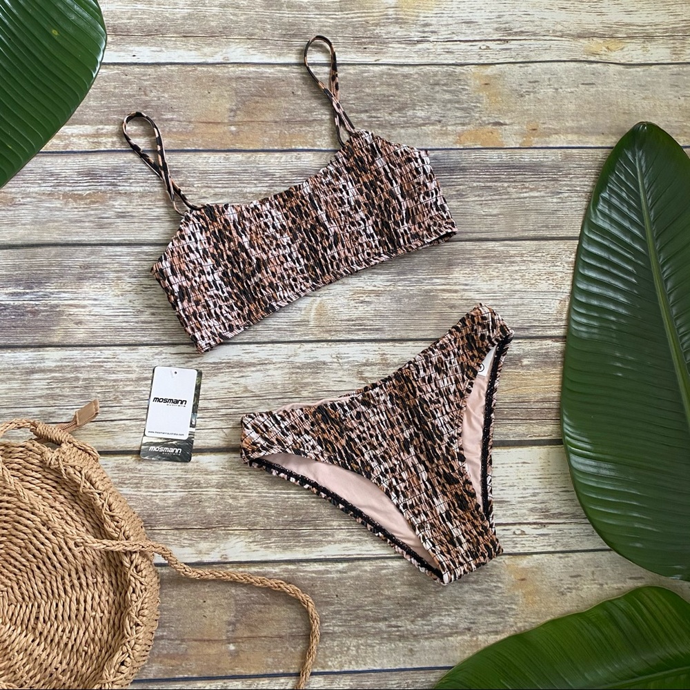 Mosmann Ribbed Bikini Set Havana Leopard Print - Picture 2 of 10